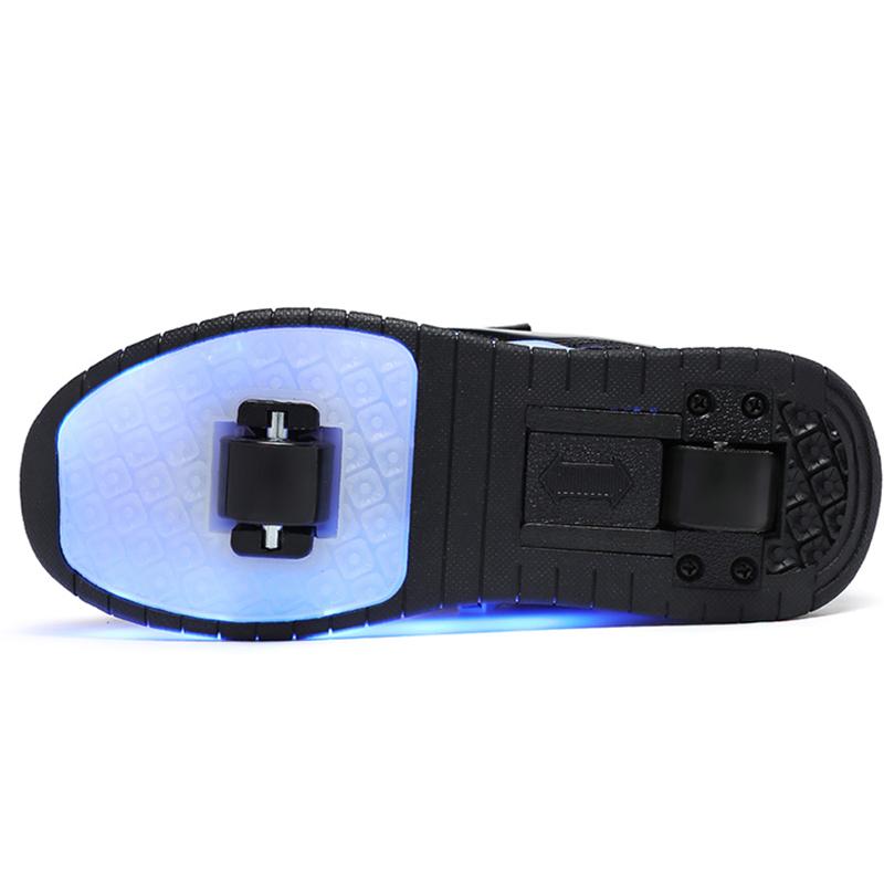 27-40 leuchtende Kinder-Sportschuhe können aufgeladen und auf leuchtende LED-Kinder-Leuchtschuhe für Mädchen umgestellt werden