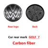 Chrome Silver/Glossy Black Front Radiator Grille & Rear Trunk Lid Emblems for VW Golf 7 (2014 - 2017) - Auto Badge Accessories