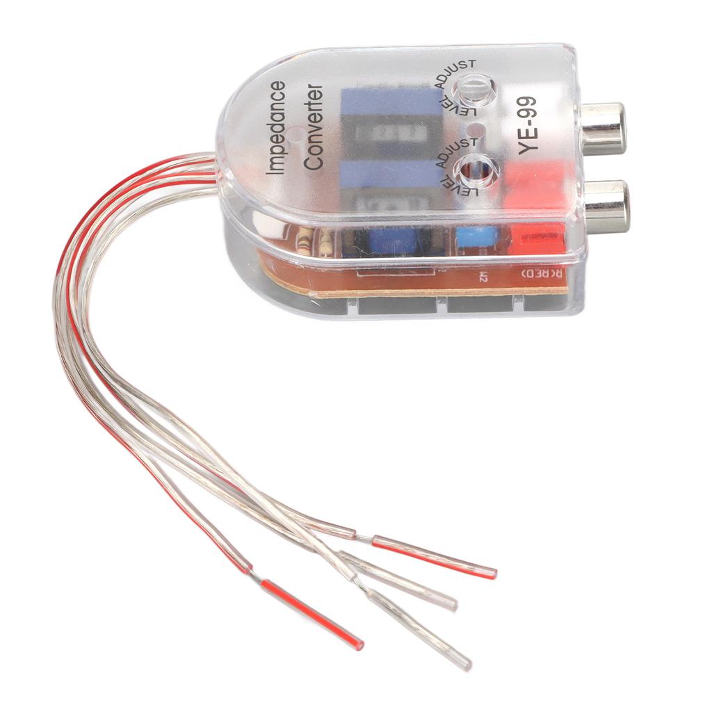 Car Speaker High To Low Impedance Converter RCA Wire Output Plug and Play for CD VCD DVD Player