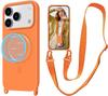Für iPhone 17 15 16 14 Pro Max Handyhülle mit Lanyard MagSafe Silikon Crossbody Verstellbarer Halsgurt Stoßfest Weiche Hülle