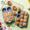 Silicone Non-Stick Cake & Egg Tart Pan - High Temp Resistant, 6 & 12 Holes