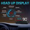AD OBD/GPS HUD C500 T900 Head Up Display Mirror Projector On Board Computer Alarm Cartronics Accessories Speedometer d