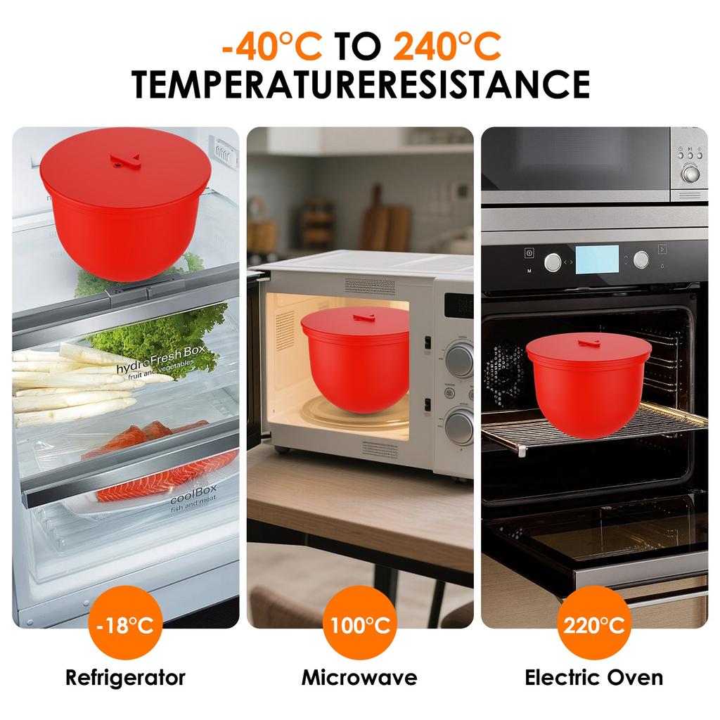 1PC Silicone Liners Compatible With 6QT Stand Mixers For Easy To Clean Replacement Mixers Accessories Liners Black Red White