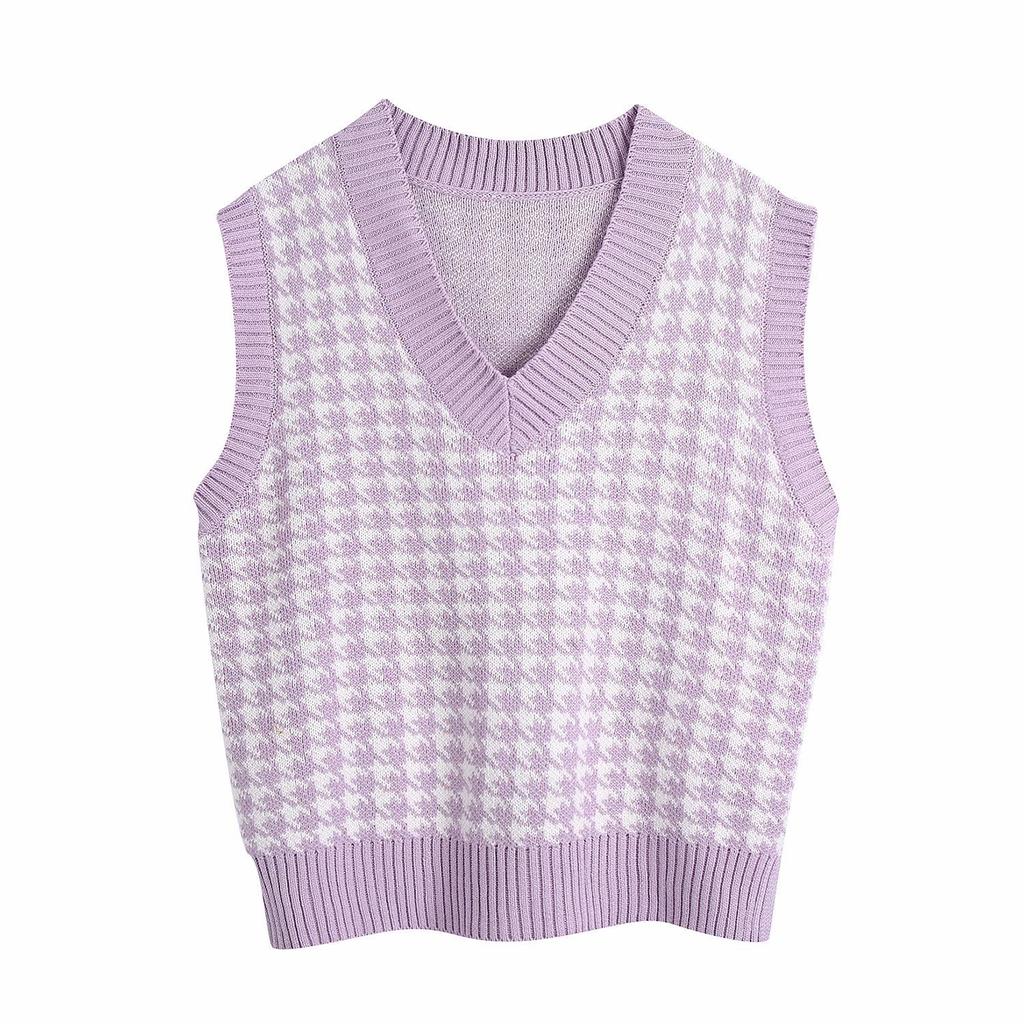 purple sweater vest womens