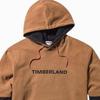 Timberland Back Embroidered Tree Logo Faux Two-Piece Hoodie Unisex Hoodies Brown A2R6P-254