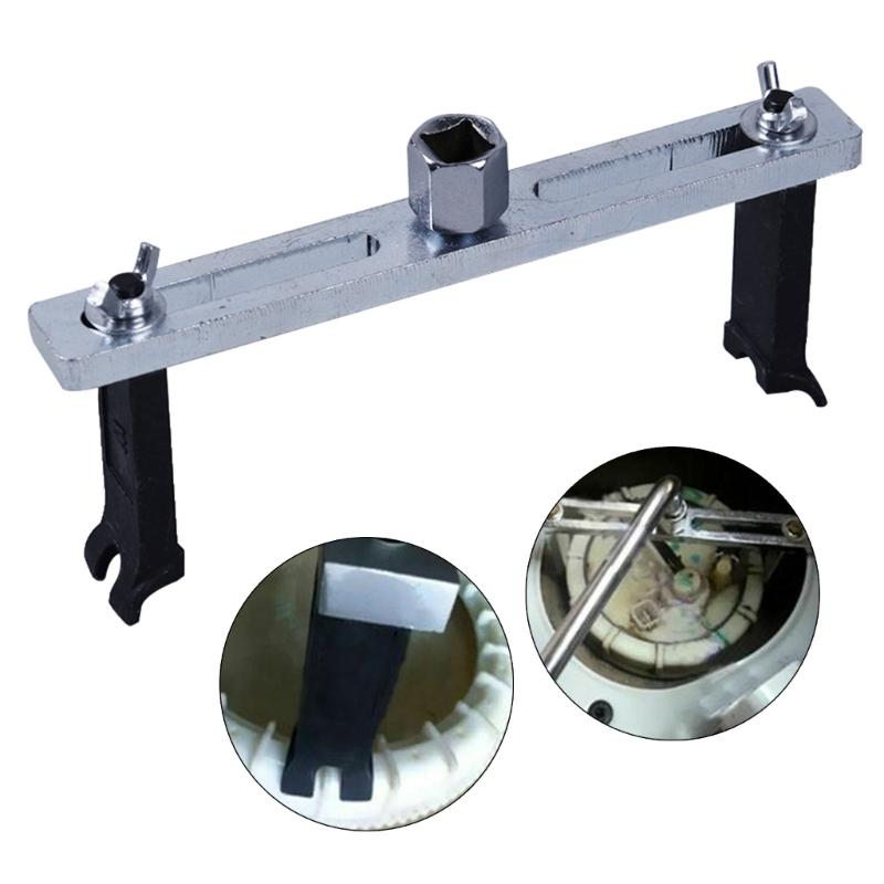 Professional Fuels Pump Cover Wrench Adjustable Oil Tanks Lid Spanner Detent for Car Service Auto Motorcycle Maintenance