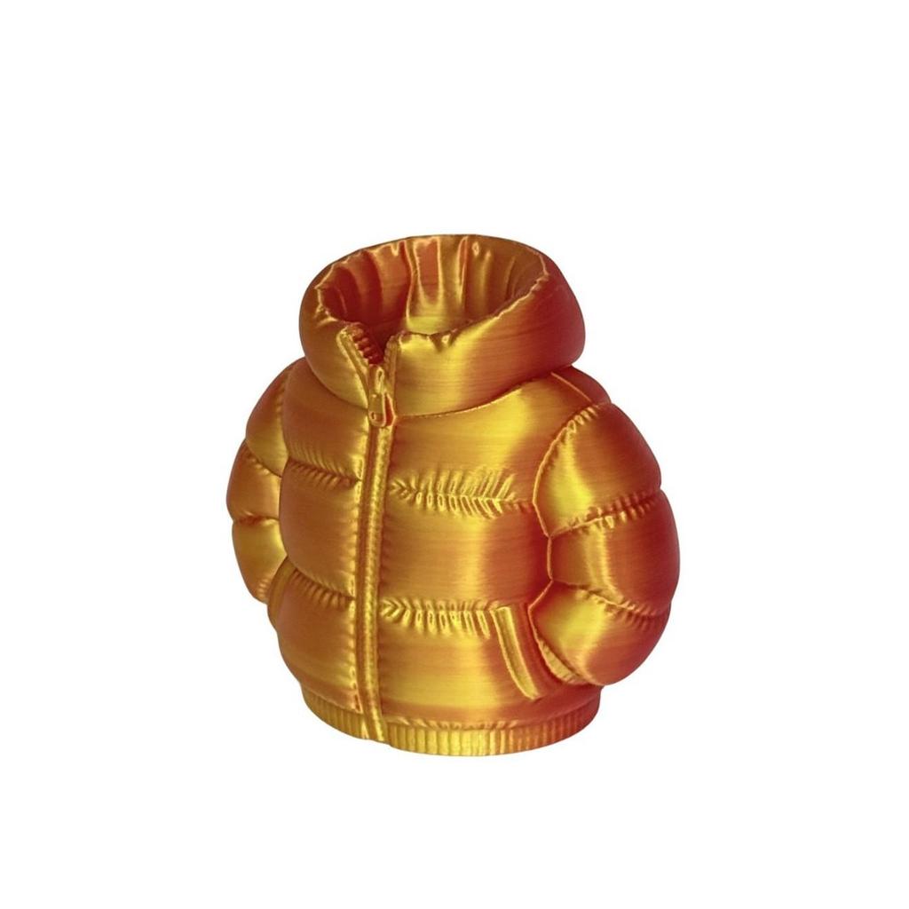 Bunter 3D-gedruckter Daunenjacken-Stifthalter-Schmuck - Einzigartiges Wohnungsgeschenk