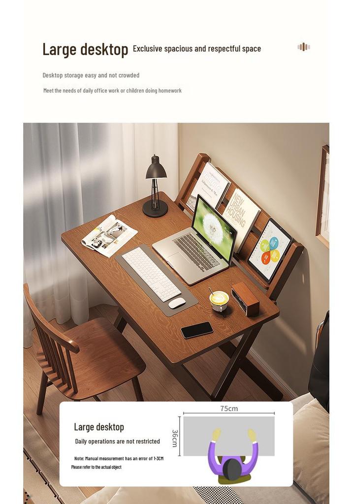 Portable Folding Study Desk - Compact, No Assembly Needed