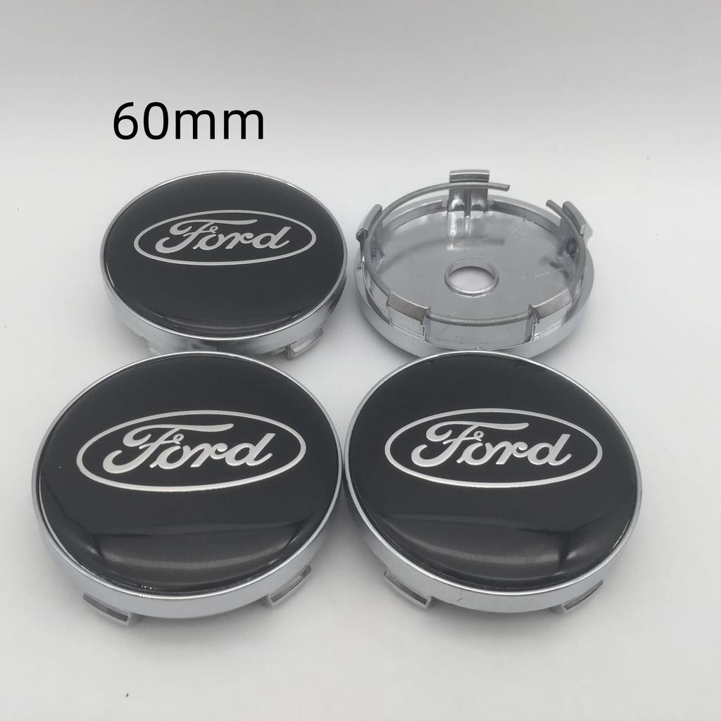 Autocollant Voiture Ford 4pcs 3D pour ford 56mm 60mm 68mm Emblème Voiture Cache-moyeu de roue Autocollant de cache Insigne styling auto Accesso