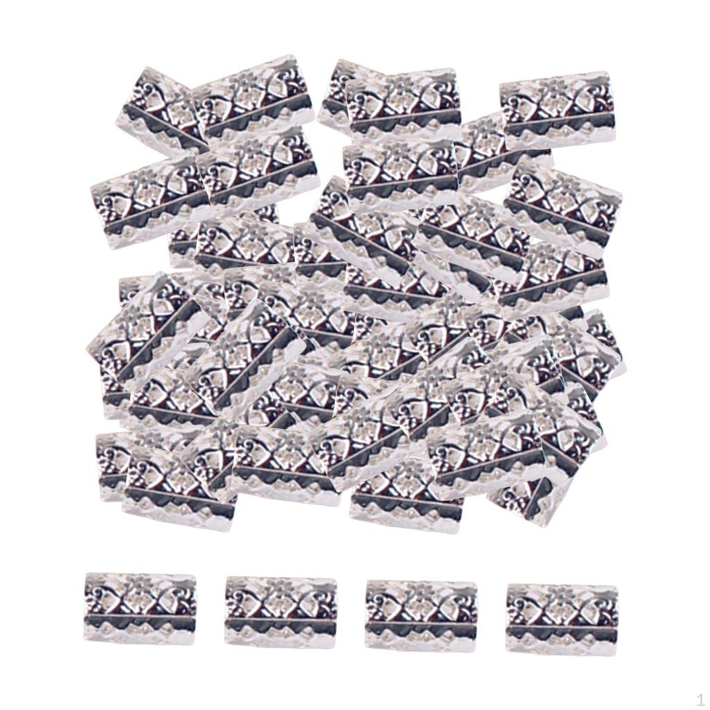 100 Pezzi Anelli per Perline Dreadlocks Accessori per Capelli, Moda Decorativi Apribili per Dreadlocks, Metallo