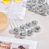 5/10/15 Pezzi Palline Disco Mescolatori per Cocktail Testa Rotonda Bastoncini Swizzle Specchio Palla Mescolatori per Bevande al Caffè per Bar di Casa Decorazioni per Feste