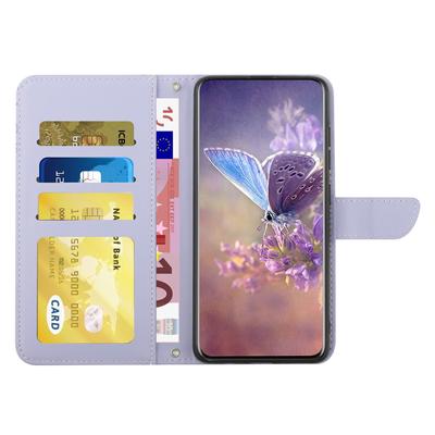 HT03 Husă Telefon Pentru Samsung Galaxy A16 5G/A16 4G Husă de Piele cu Imprimeu Fluture Floare cu Curea