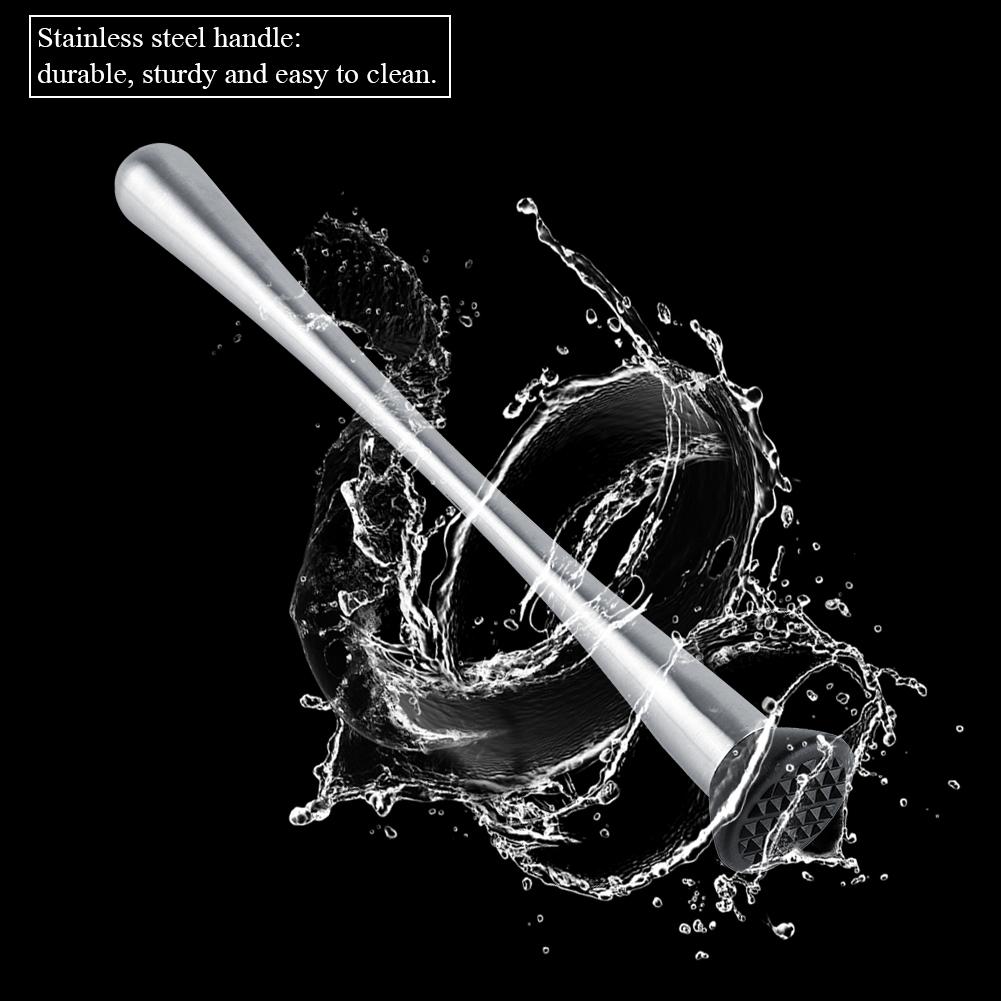 Barware Long Handle Stainless Steel  Cocktail Muddler Mojito Fruit Mixer DIY Drink Wine Barware Tool Stainless Steel Muddler