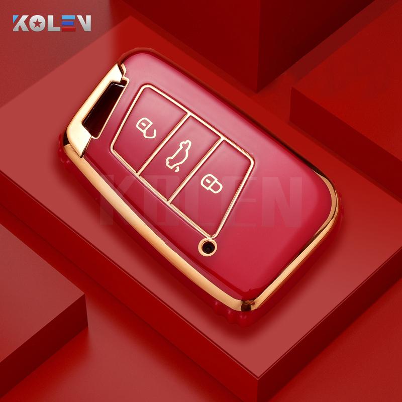 Fashion TPU Car Remote Key Case Cover Shell For VW Volkswagen Passat B8 Tiguan Magotan Golf For Skoda Kodiaq Superb A7 Keyless