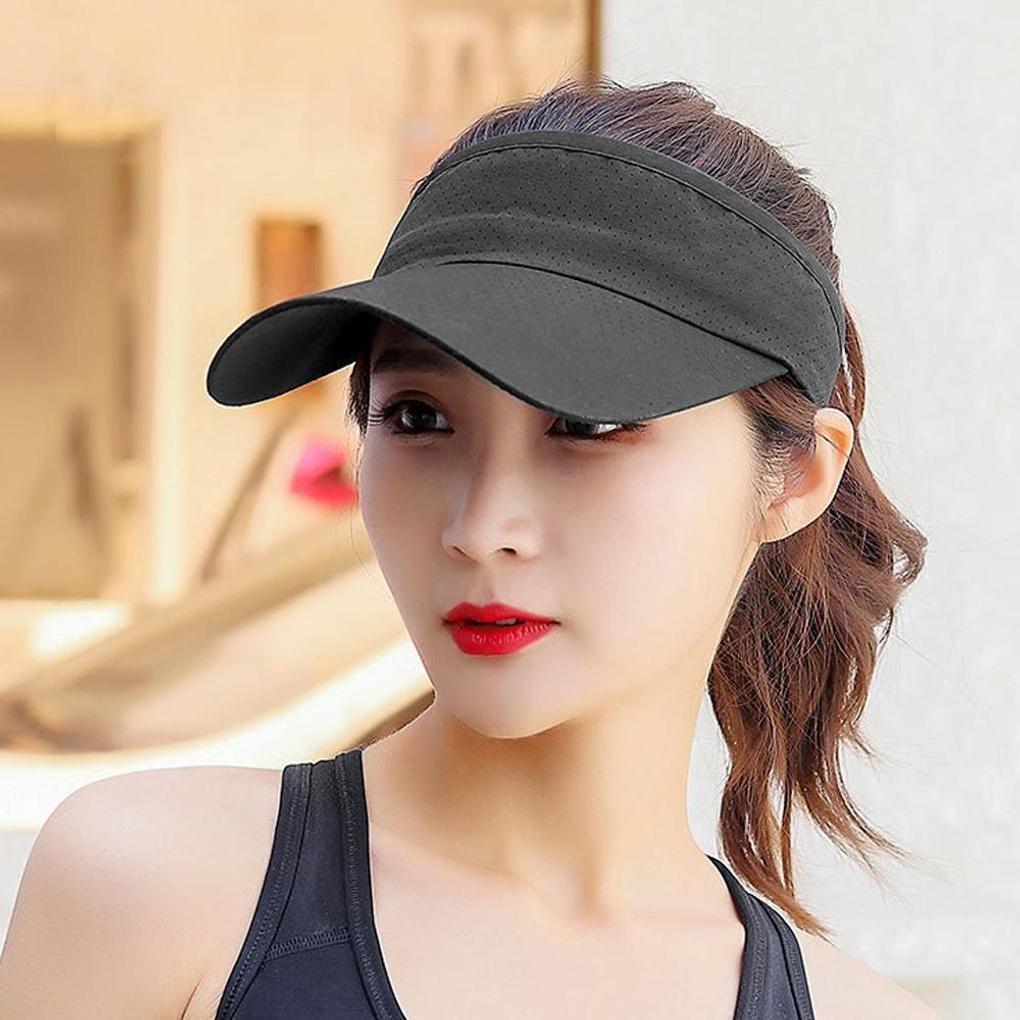 Cooling Mesh Sports Sun Cap (Dark Gray) Hat Visor Sun Cap