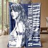 Taylor Swift Custom Flannel Throw Blanket Print Your Name Text Soft Warm Blanket Holiday Present