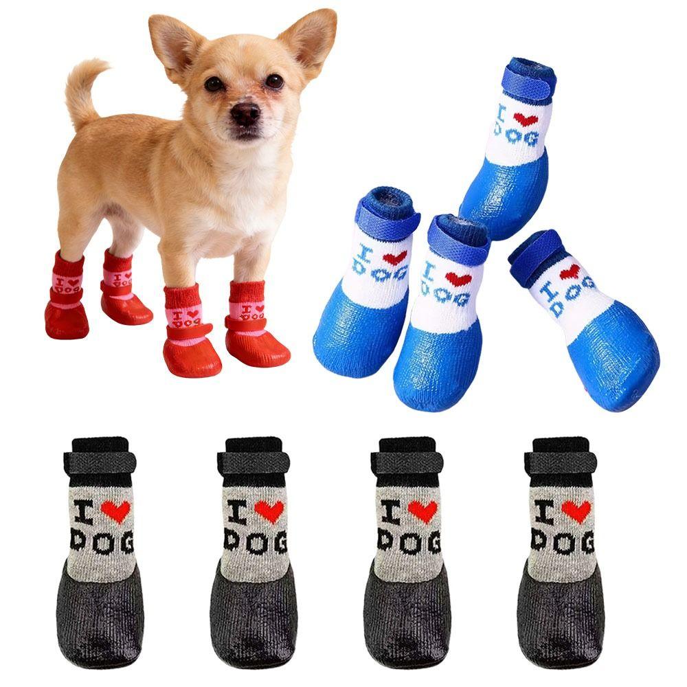 Anti-slip Pet Boots Waterproof Dog Foot Cover Cute Dog Shoes  Pet Supplies