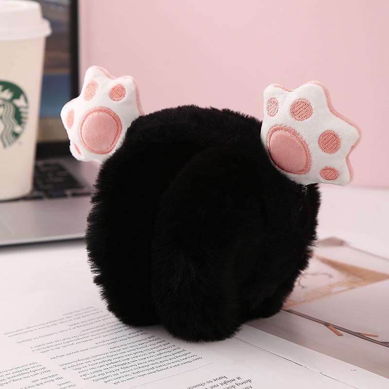 Winter Cartoon Cat Earmuffs: Cute, Warm Protection for Students and Outdoor Enthusiasts