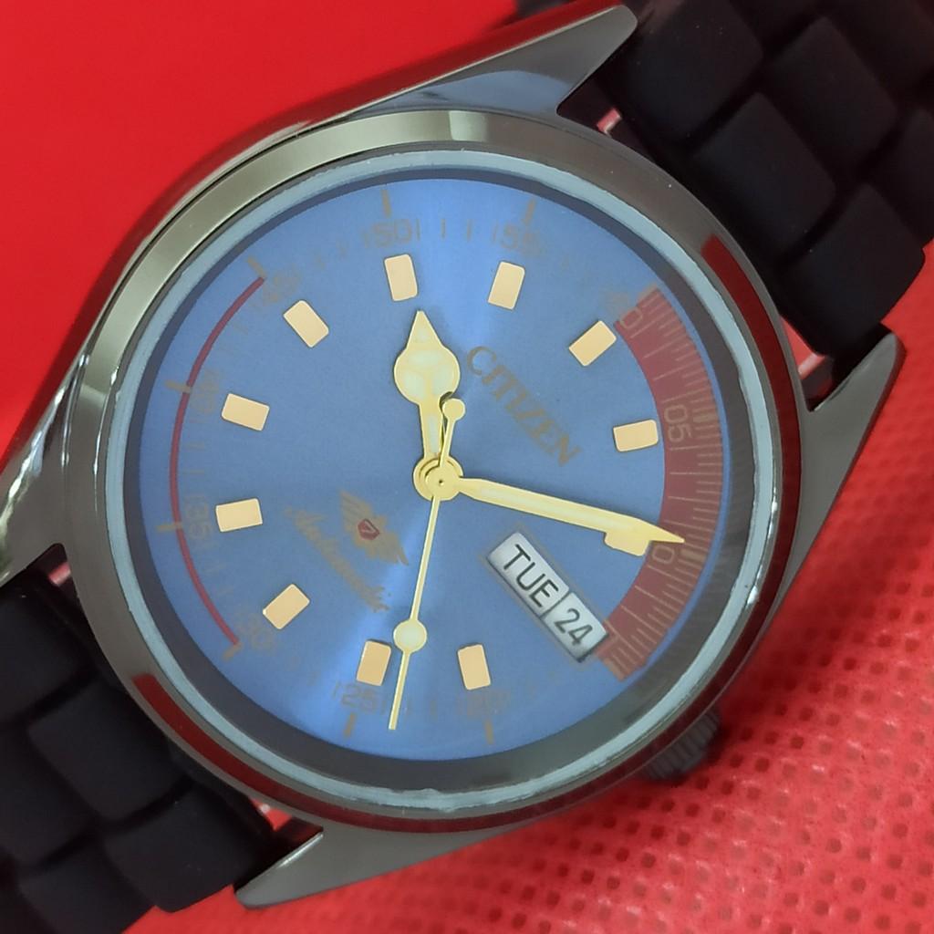 

REFURBISHED VINTAGE CITIZEN AUTO 8200 JAPAN MENS D/D BLUE WATCH 565a-a299598-9 SKU565a-a299598