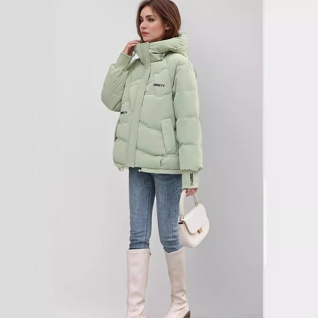 Demi-season Jacket For Women 2024 Winter Women's Cotton Jacket Female Casual Hooded Zipper Short Parkas Coats Women's Clothing