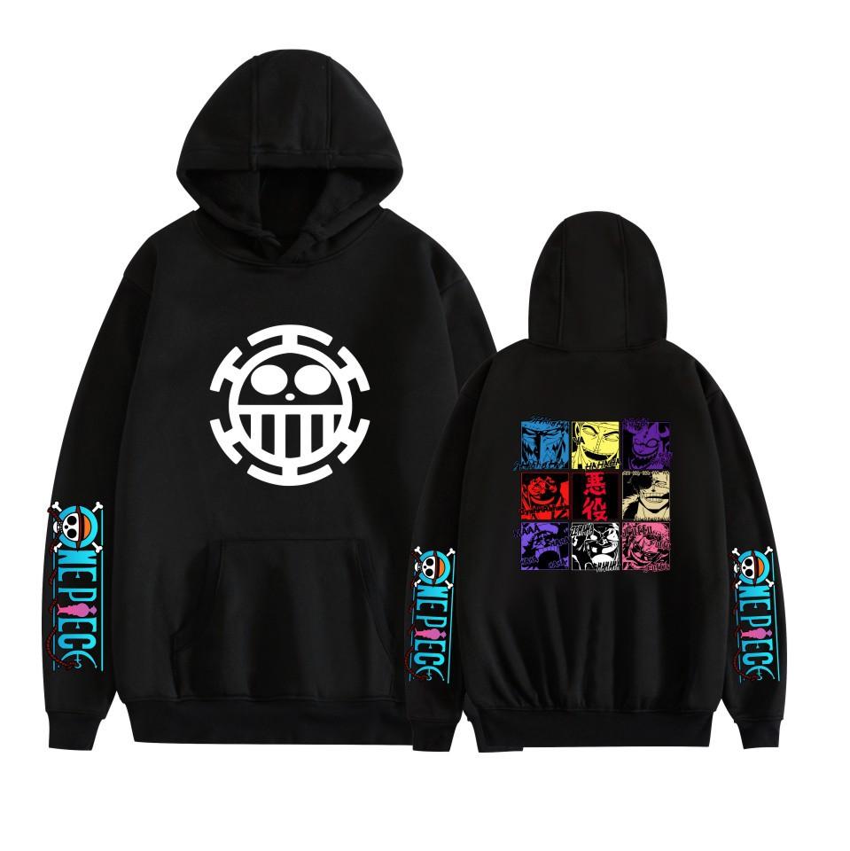 

Anime ONE PIECE Men Women Hoodies Autumn Casual Pullover Hoodie Fashion Sweatshirts Hip Hop Sweatshirt Clothes XS чёрный