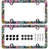 Bats License Plate Frame Stainless Steel Car Decorative 12.3 X 6.3 Inch | Bright License Plate Holders Auto Decoration For Front And Rear Car Tag