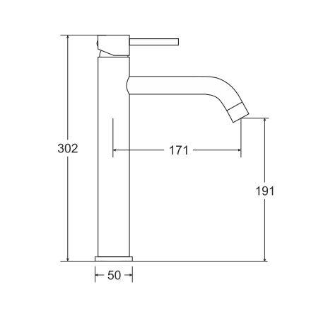 Besco VEO I black high washbasin tap