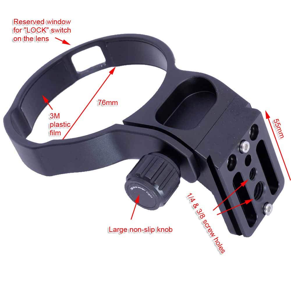 Tripod Mount Ring for Di II VC HLD Includes Tripod Mount Lens Support Lens Bracket Tripod and Quick Release Plate with and Screw Holes At the