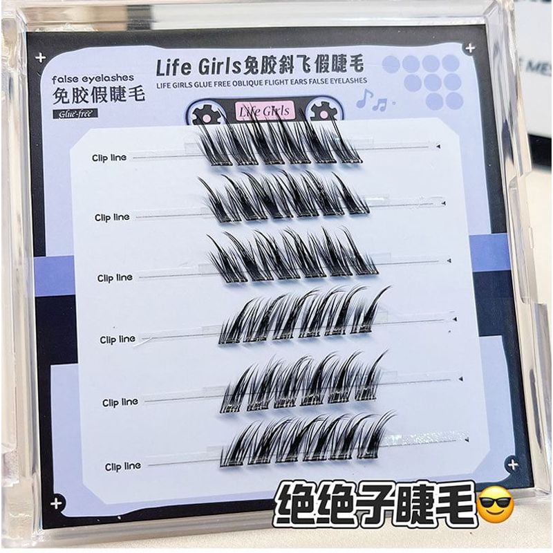 LuxeFlutter - Glue-free Fox Eye Multipack False Eyelashes Cluster