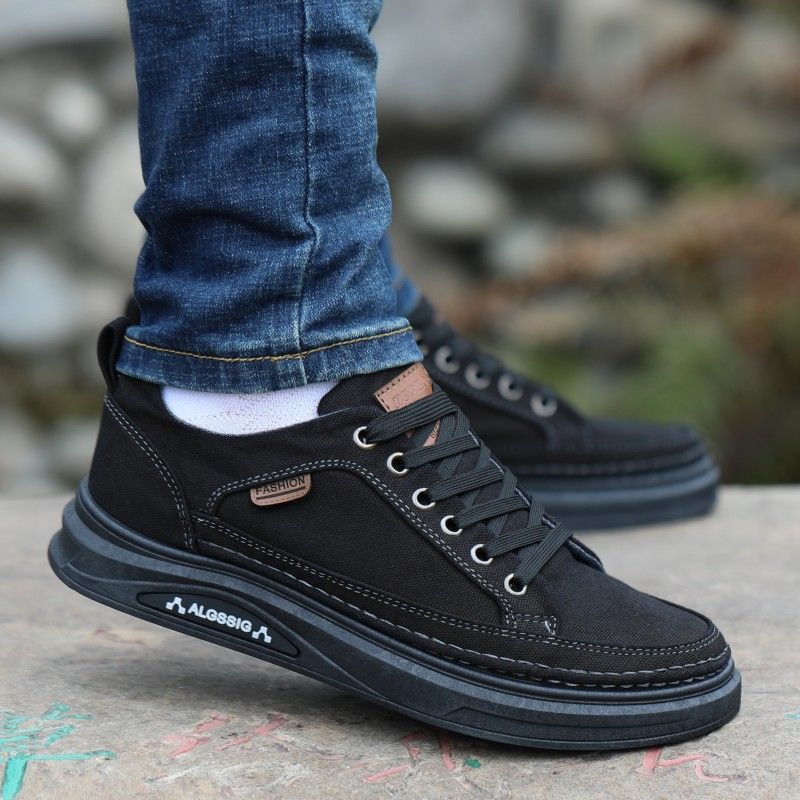 

Мужская парусиновая обувь, новая весенняя мужская обувь, дышащая и дезодорирующая повседневная обувь, мужская износостойкая мягкая подошва, нескользящая обувь для сноуборда 40