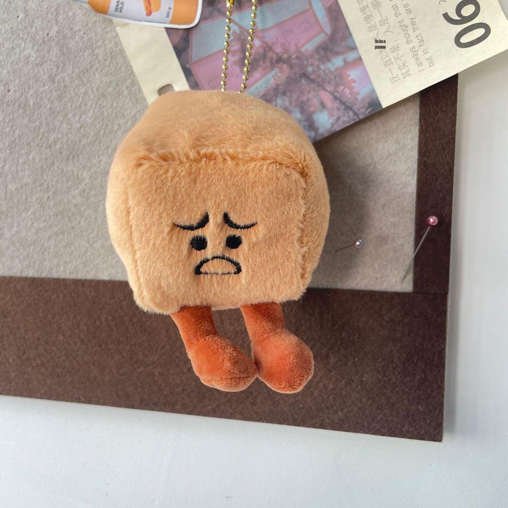 Roztomilý Kreslený Hamburger a Hranolky Plyšový Batoh Přívěsek na Klíče Panenka