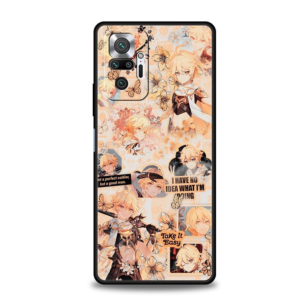 Genshin Impact Para Xiaomi Redmi Note 11 10 8 Pro Funda 10S 9S 9 9T 8T 9C 9A 8A 7 K40 Gaming K50 11T 5G Cubierta de Teléfono Parachoques Suave