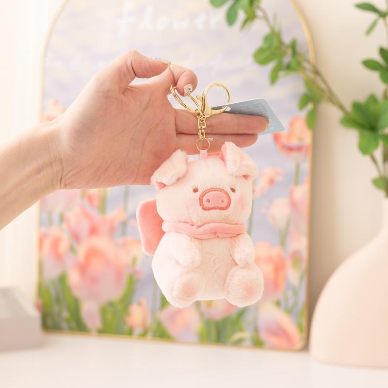 Cartoon Capibara Capybara Doll Plush Toy Hamburger Capybara Panda Small Pendant Bag Keychain