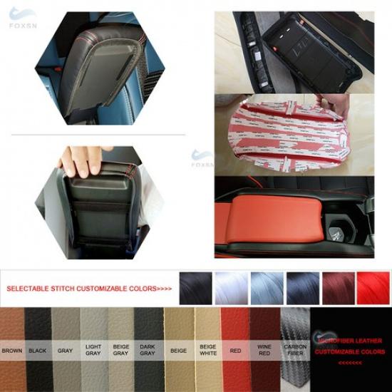 For BMW 3 Series F30 13-18 1*Carbon Fiber Leather+W Center Console Armrest Cover