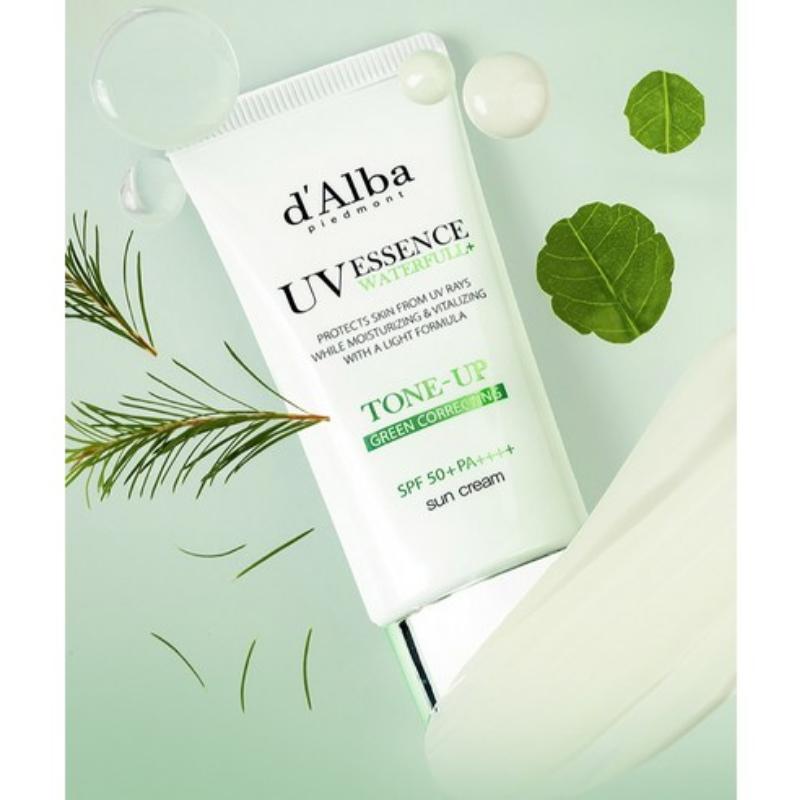 d'Alba Waterfull UV Essence Tone Up Sun Cream Green Correcting SPF 50+ PA++++ 50ml