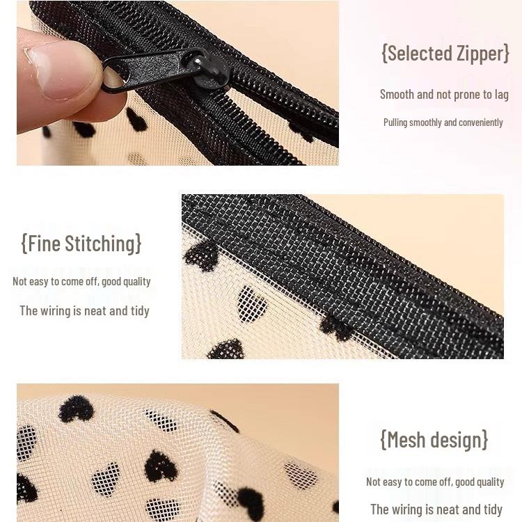 2024 Women's Mini Mesh Makeup & Card Holder Bag for Touch-Ups