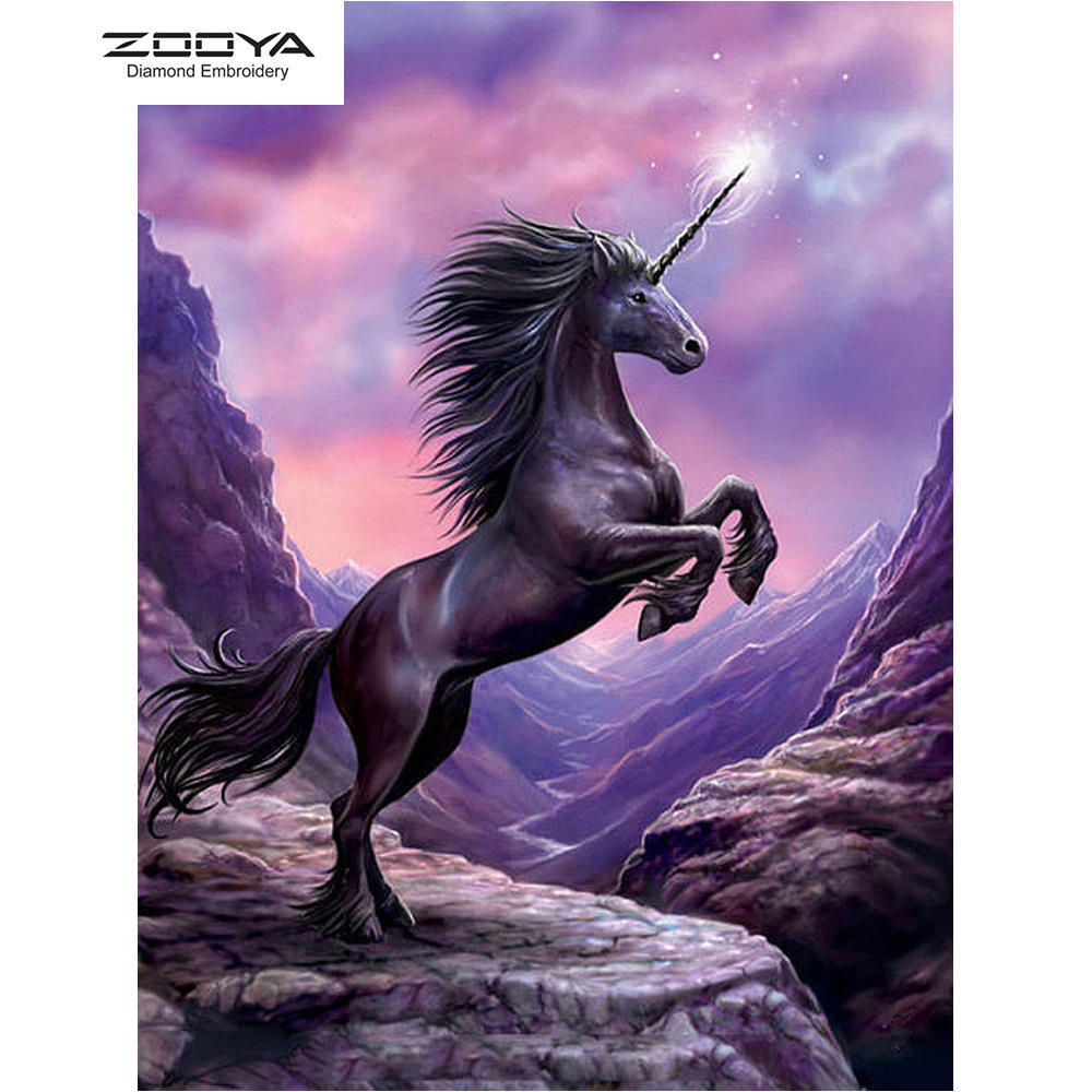 

ЗООЯ DIY 3D Алмазная картина Единорог Вышивка Крестом Ремесло Стежок Домашний декор