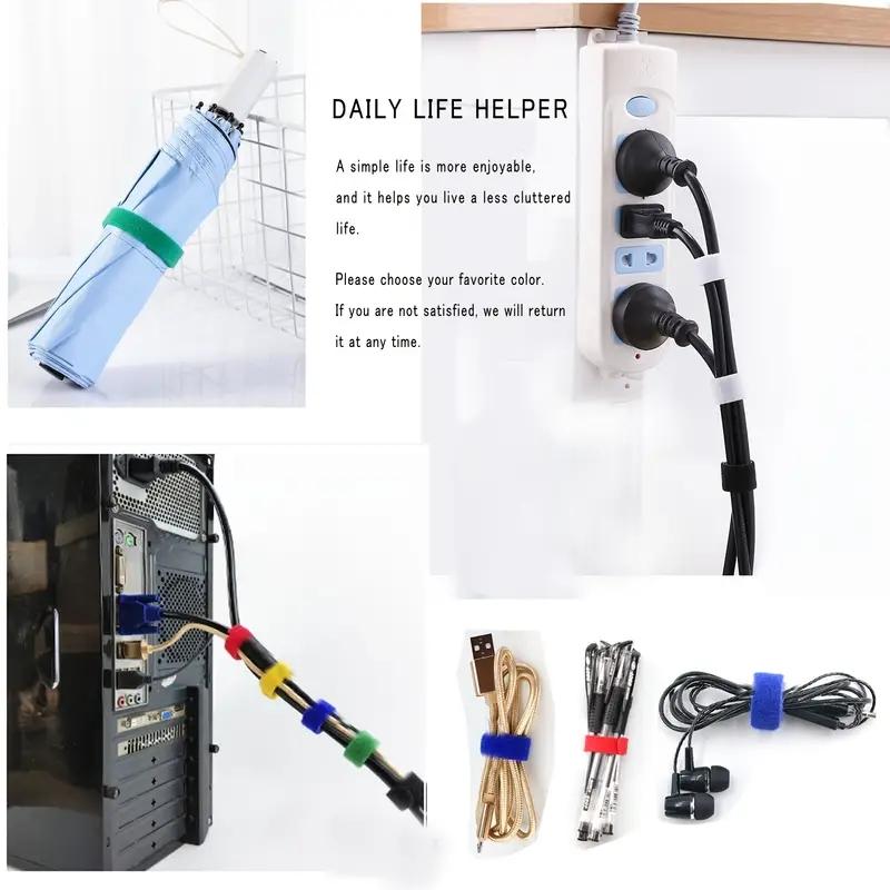 30 Stück lösbare Kabelbinder, Kunststoffbefestigung, wiederverwendbare Kabelbinder, Nylon-Wrap, Reißverschluss, Bündel, Bandage