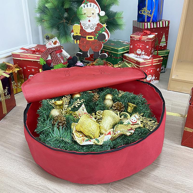 

Dress Bag Christmas Wreath Storage Bag Waterproof Dust Proof Storage Bag Storage Clothes Home Organizer With Handle Zipper S
