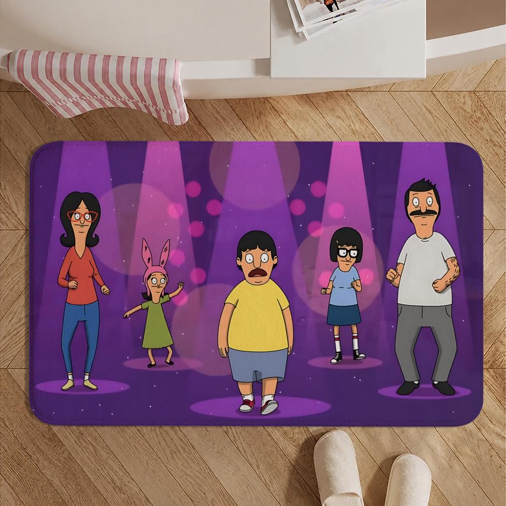 Animation-Bob's BurgersS Floor Mat Soft Non-Slip Bath Mat, Bedside Carpet, Absorbent Doormat for Home