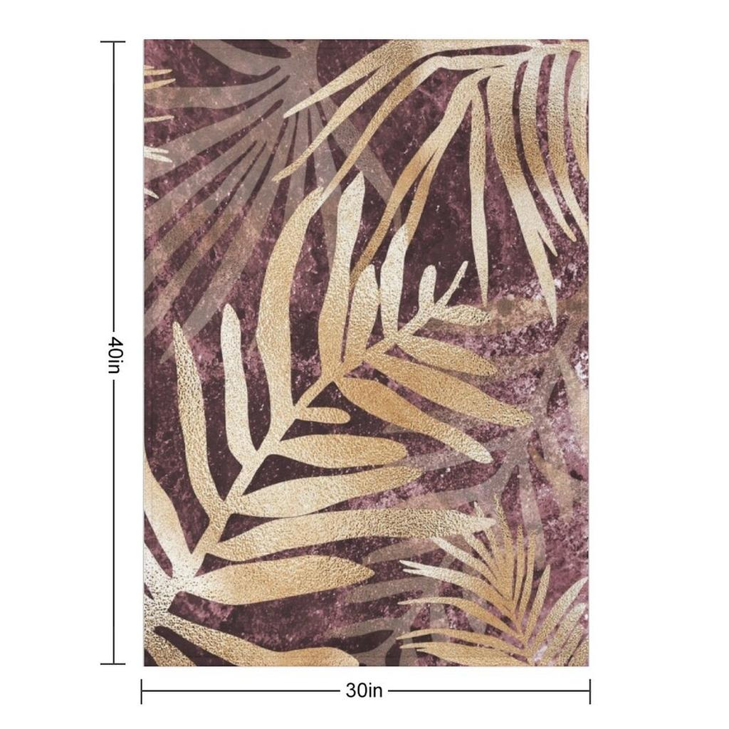 Luxe Fern Leaves Throw Blanket Tourist Large Plaid on the sofa Comforter Blankets