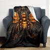 1pc Golden Bee Emblem Blanket Lightweight Flannel Blanket Throw Blanket For Sofa, Bed, Travel, Camping, Livingroom, Office Yy251015175