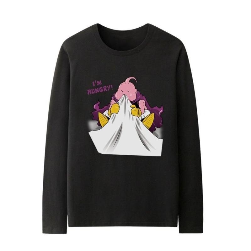 

Dragon Balls Men s Long Sleeve Tee, Lightweight Cotton Blend, Solid Black/White, Breathable Spring Autumn Top XXL