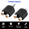 Xiatiaosann RCA Y Splitter RCA 1 Male to 2 Female Phono Connector AV Video Y Splitter RCA 1 Female to 2 Female Phono Connector AV Video Y Splitter for