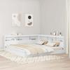 Bookshelf Bed with Headboard White 180 x 200 cm Engineered Wood