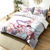 Caçadores de Demônios Kpop Conjunto de Capa de Edredom de 3 Peças Conjunto de Roupa de Cama Simples Moderno Tecido Macio Resistente a Amassados Uso em Todas as Estações um presente perfeito