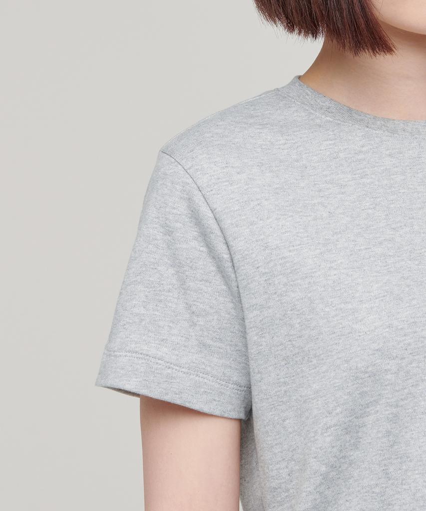 MUSINSA STANDARD WOMAN Women'S Crew Neck Crop T-Shirt [Medium Grey]