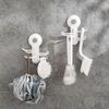 Button-Type No-Trace Adhesive Bathroom Wall Hook, Punch-Free, Strong Hold, 1pc