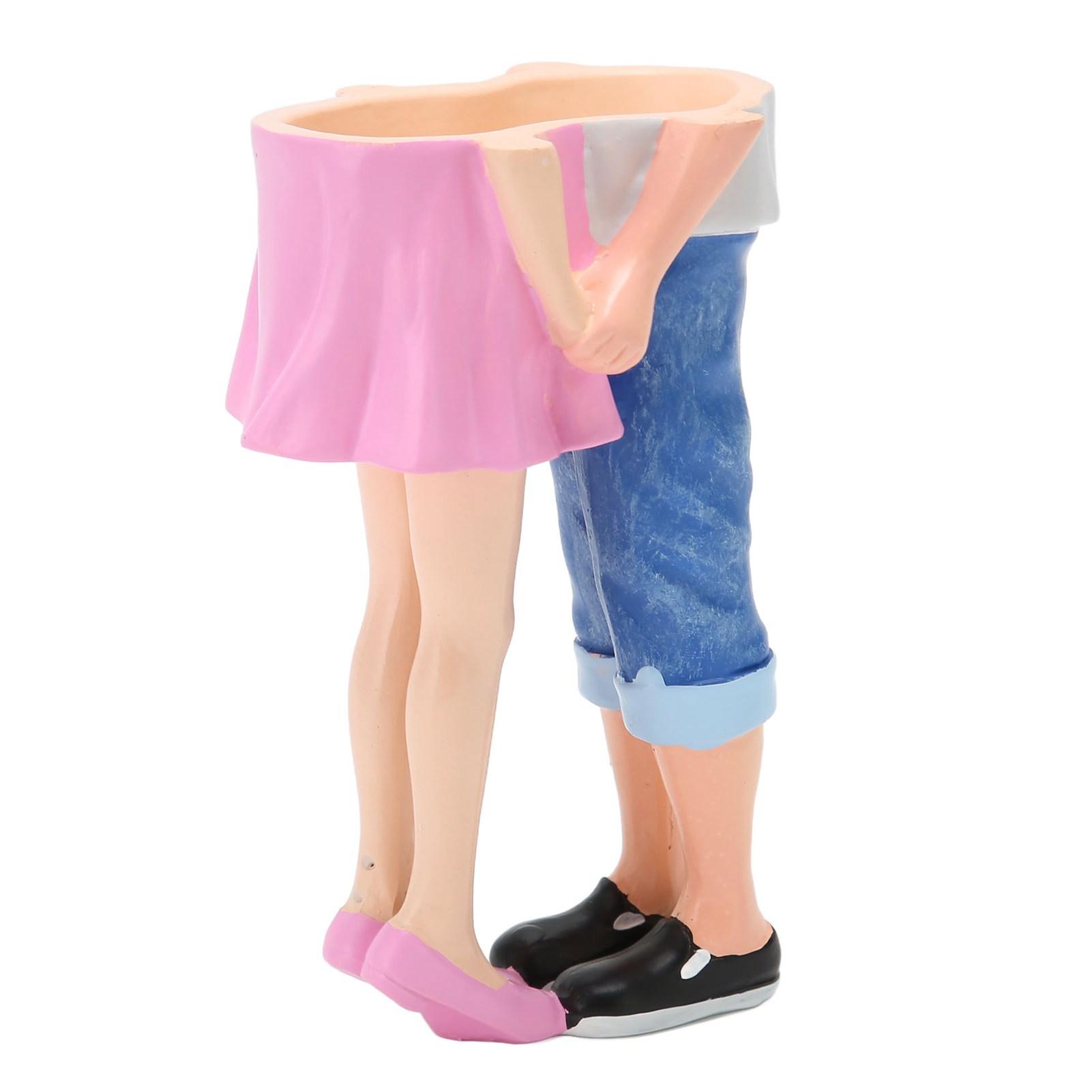 

Парный кашпо из смолы, легкая современная изящная фигурка, цветочный горшок, скульптура, украшение стола