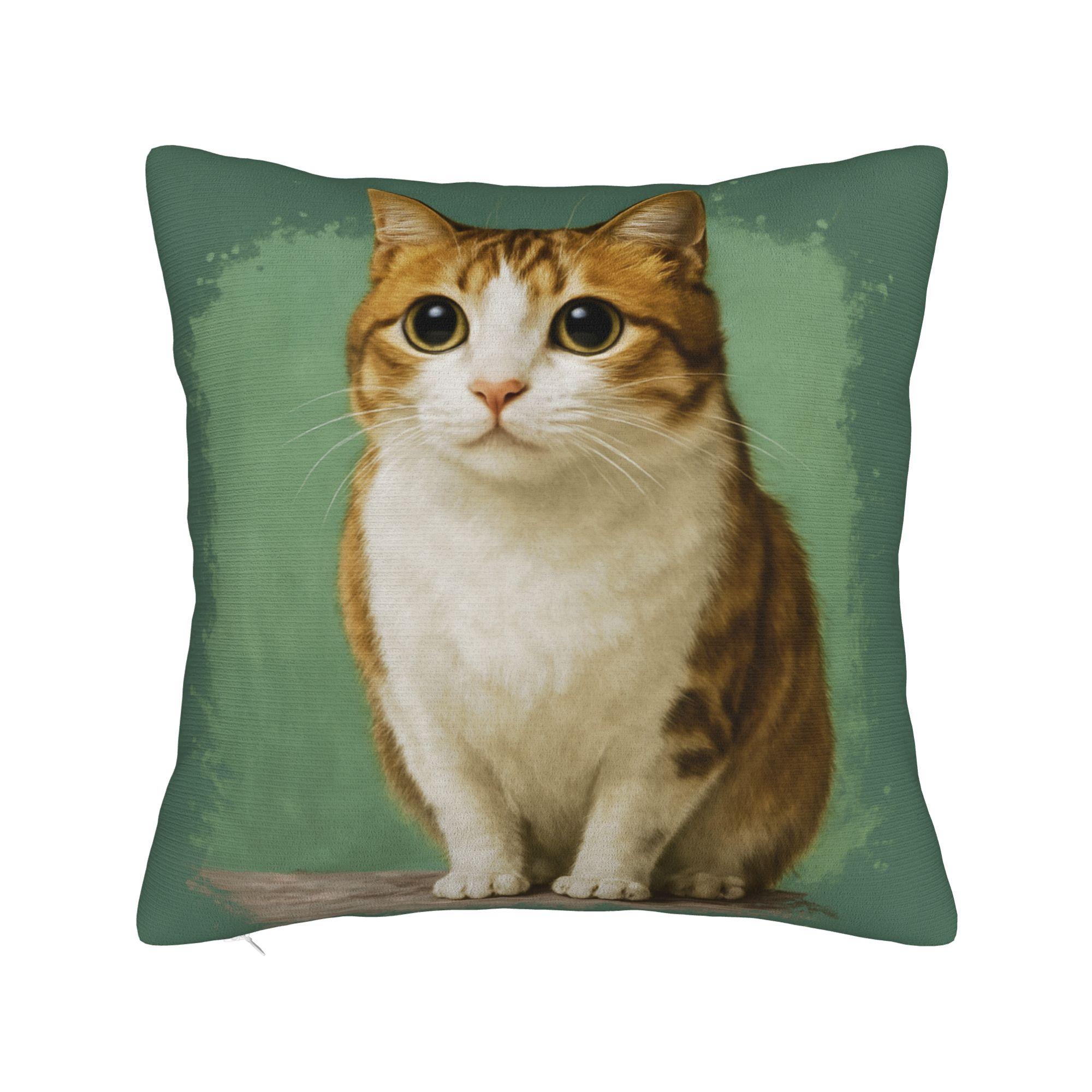 

Pillow Cover Internet Famous Meowl Cat Owl Meme Kawaii Pillow Case For Office Car Home Decor Pillowcases 12x12Inch